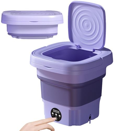 Lavadoras plegables - Mini plegable, cubo de lavandería portátil | Máquina de limpieza de calcetines de tamaño de viaje, de cubo de ropa automática eficiente, compacta