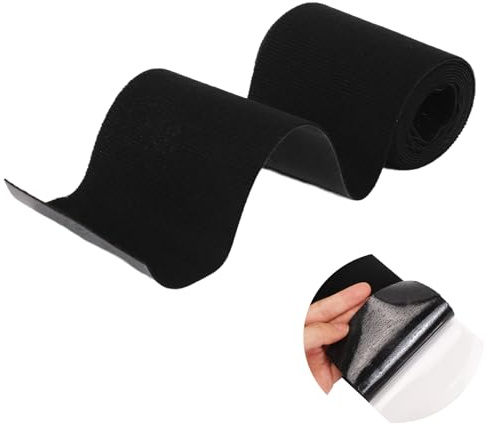 VerLuky Flicken Selbstklebend Stoff, 10x160cm Gewebe-Reparaturband Schwarz, Textilklebeband Stoff Reparatur Selbstklebend Klebeflicken für Zelt Autositz Markisen Stühle Daunenjacke Tasche