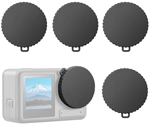 DIFLAX 4 Pezzi Copriobiettivo, Protezione Obiettivo, Coperchio Obiettivo, Accessori Fotocamera, Schutz für Kamerlinsen, Previene Graffi e Polvere, Pratico Accessorio per Fotocamere