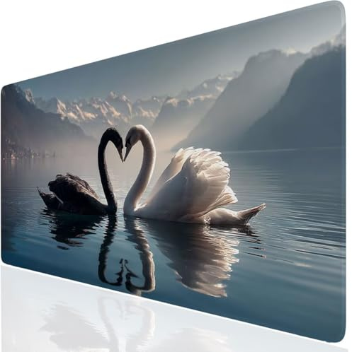 See Mauspad XXL, Blau Mousepad 800x400x3mm mit Genähten Kanten, Mauspad Großes Schreibtischauflage, Gaming Mousepad Wasserdicht und Rutschfest, Desk Mat Vernähte Kanten für PC, MacBook, Laptop DE-7427