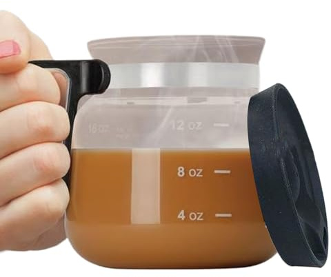 Mugs à Café en Verre Transparent - Grande Capacité 470ml, Durable avec Couvercle Tasse à Café en Verrre, Mug de Voyage Réutilisable | Mug en Verres pour Boisson Chaude ou Froide, Latte, Cappuccino