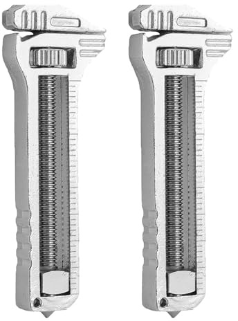 Compact Titanium Multitool, Portable Mini Multitool Wrench with Bottle Opener & Nail Puller, Lightweight Adjustable EDC Pocket Tool for Camping, Hiking (2)