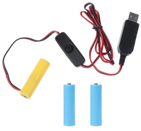 USB to 4.5V AA Battery Replace 3 Batteries for Toothbrush Lamp Toy Battery Adapter with Switch