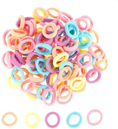 Elastique Cheveux, 100 st hårband för småbarn flickor mjuka elastiska hårband baby sömlösa band för barn, elastiska barn för daglig användning