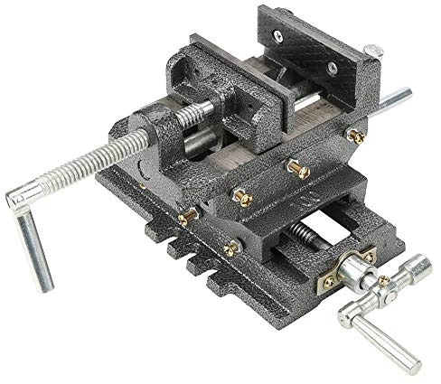 Spacnana Tornillo de Banco para Maquinista de Paletas Cruzadas de 4 Pulgadas, Construcción de Acero, Mandíbulas Aumentadas para Mayor Estabilidad, Diseño de Doble Dirección para Fresadoras y