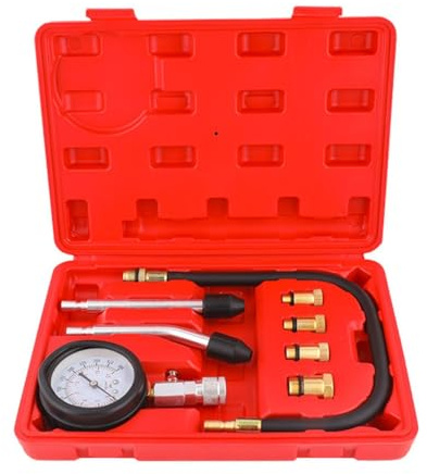 Manómetro de Compresión | Medidor Portátil Multifuncional - Kit Prueba para Manómetro de Presión | para Coche, Camión, Vehículo, Sedán, SUV, Moto, Hogar, Garaje,