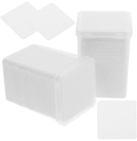 Nagellackentferner Pads für Nägel 2 Boxen Baumwolle Weiß 400 Stück | Wattepads zum Entfernen von Lack, für Zuhause und Salon, Saubere Nagelpflege, Praktische Tücher