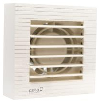 Cata Extractor B-10 Matic-Timer, Apertura y Cierre Automático, Protector Térmico y Nivel Sonoro Mínimo 41dB, Caudal máximo 98 m3/h,15W, 2500 R.P.M, Diámetro salida 100mm, Color Blanco