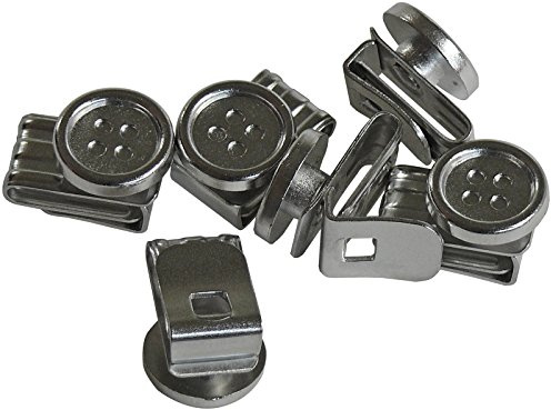 Harrys-Collection Unisex Knopfclip Knöpfe für Hosenträger 6er Pack, schwarz | praktisches Zubehör für Knopflochhosenträger, einfach zum Anclippen an die Hose, ideal für Trachten und Oktoberfest