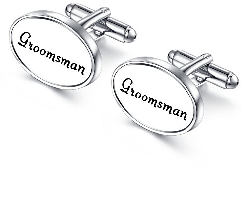 HONEY BEAR Hochzeit Manschettenknöpfe für Herrenhemd Ehe Geschenk, Edelstahl Silber,MEHRWEG
