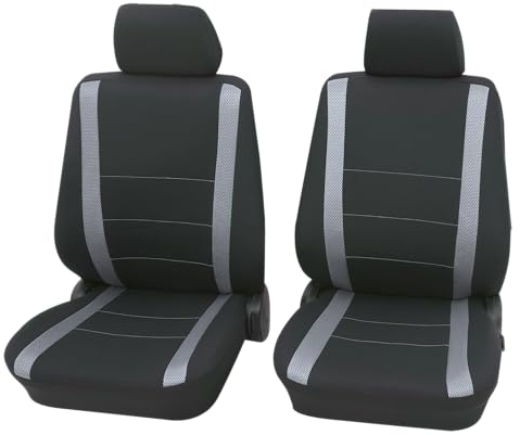 PETEX Auto Sitzbezüge für Vordersitze 6-teilig - Samoa grau, Eco Class mit SAB 1
