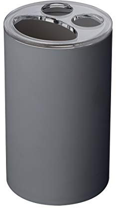 Ridder Vaso para cepillos de Dientes, poliresina, Antracita, 7 x 7 x 11,8 cm