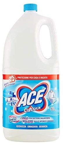 ACE + Klassisches Bleichmittel 3 l für Keramik, Porzellan, Fliesen, Kunststoff, Gummi, Edelstahl, Glas, Toilette, Waschbecken, Boden, Badewanne