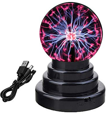 Junxave Plasma Ball, 3 Touch Sensitive Magic Ball, USB or Battery Powered | Novelty Plasma Globe Lamp for Kids, Perfect for Birthday Christmas Gift
