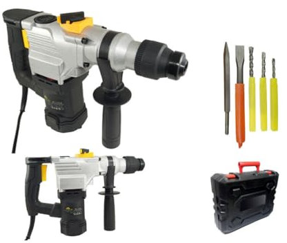 Trade Shop - TRAPANO SCALPELLATORE MARTELLO DEMOLITORE 1350W 28MM TASSELLATORE 5 ACCESSORI -