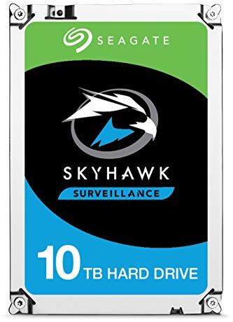 Seagate 10 TB Skyhawk AI Surveillance 3,5 Zoll Festplatte ST10000VE0008 (SATA 6 Gb/s/250 MB/7200 U/min)