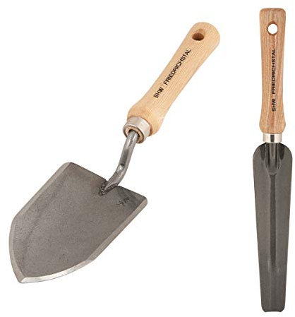 SHW-FIRE Unkrautentferner und Blumenkelle - Starkes Gartenwerkzeug aus Stahl und Holz