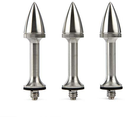 3 Legged Thing Stilettoz Elevated Spiked Footwear for Camera Tripods - Set of 3 Stainless Steel Tripod Feet for Stability on Muddy or Rocky Surfaces (LEGSTILZ)
