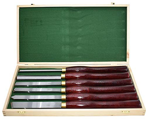 HSS Drehmeißel Set Drechsel-Werkzeuge Holz Schnitzwerkzeuge 6 Stück HSS Stechbeitel Drechselmesser Set Mit Holzkiste Für Anfänger Und Hobby-Drechsler