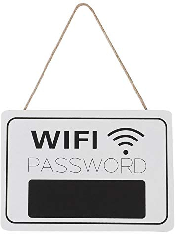 Panneau de mot de passe WiFi, panneaux suspendus en bois pour tableau WiFi, petit panneau mural WiFi pour tableau mural pour la maison et l'entreprise, 21x14cm(blanc)