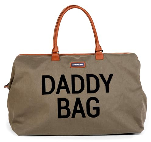 Childhome, Sac De Voyage, Sac Week-End, Sac De Sport, Contenance Xl 58L, Différents Compartiments, Fermeture Glissière, Poche Isotherme, Daddy Bag, Kaki