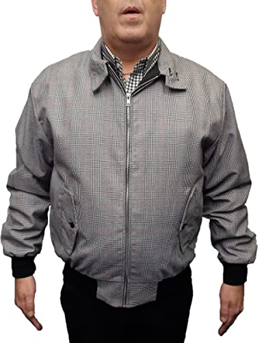 Mazeys herr Prince of Wales Harrington jacka, Ljusgrå, L
