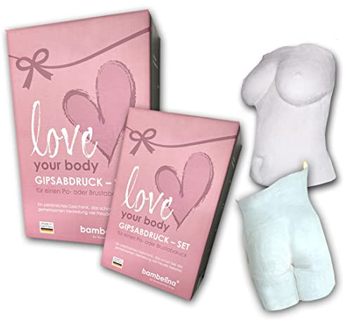 bambelina Geschenk für Paare, 3D Gipsabdruck Body Set für Sie und Ihn, zum Valentinstag, Jahrestag, Geburtstag, 2er Packung