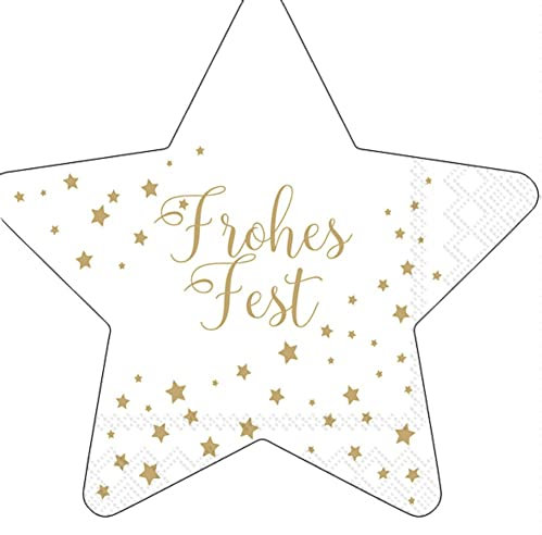 IHR Ideal Home Range - Papierservietten FROHES FEST white 12 St. Lunch-Servietten 33 cm x 33 cm