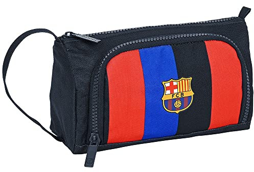 Safta, Portatodo con Bolsillo Desplegable Vacío F.C. Barcelona 1ª Equipación 22/23, 200x85x110 mm Unisex niños, Azul marino y granate, Estándar