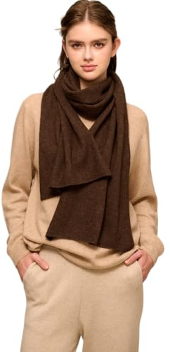 Prettystern Kaschmir Yak-Wolle und Lamm-Wolle luftig Strick-Schal Winter-Schal für Damen und Herren