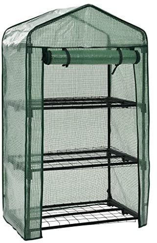 YEZIYIYFOB 3-stufiges Mini-Gewächshaus 69x49x125 cm GewäChshaus Klein Frostschutz Pflanzen Winterschutz FrostwäChter GewäChshaus Winterfest GeräTehaus Tomaten GewäChshaus Winterschutzzelt 3 Regalen