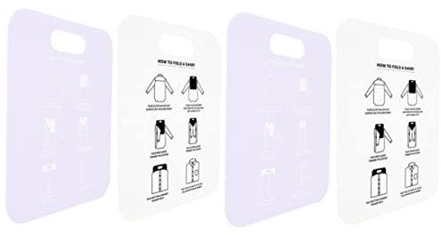 Cabilock 4pièces Planche à Plier Vêtements Pliage Rapide Chemises Aide Rangement T-Shirts Adulte Board Pliable Léger Gain De Place Simple