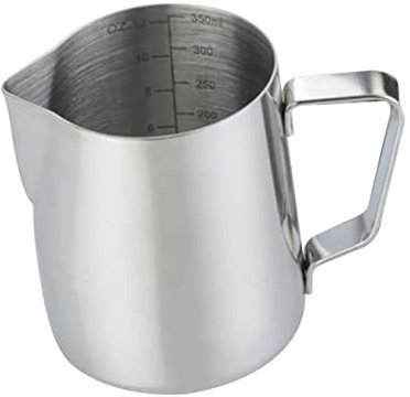 LIFKOME Brocca Per Latte in Acciaio Inossidabile Con Doppia Misura Montalatte Ergonomico Per Cappuccino e Latte Art Caraffa Antiruggine Per Caffè