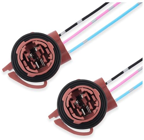 2PCS 3157 Bulb Socket,Turn Signal Socket/Tail Light Sockets/Brake Light Sockets for 3157,3155,3357 Lights Bulbs Replacement,Essential Tail Lights Harness Compatible with Cadillac