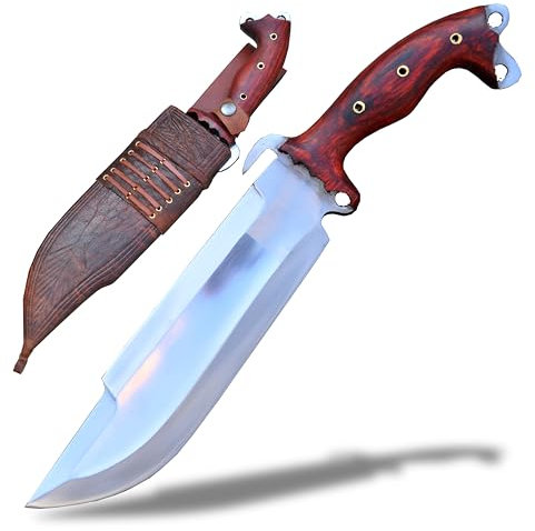 THE NEPAL 25 cm lange Klinge, handgeschmiedetes Bowiemesser-Überlebensmesser-Jagd, Camping, taktisches Messer-Full-Tang-Griff