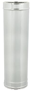 Tubo Doppia Parete in Acciaio Inox per Canne Fumarie caminetti CM 100 (80-130)