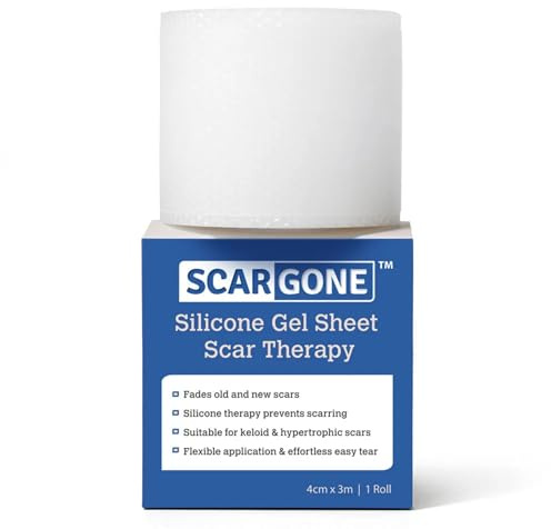 ScarGone Silicone Gel Sheet Scar Therapy - Medical Grade, Transparent, Non-Irritating, Ideal for Surgery, Trauma, and Burn Healing