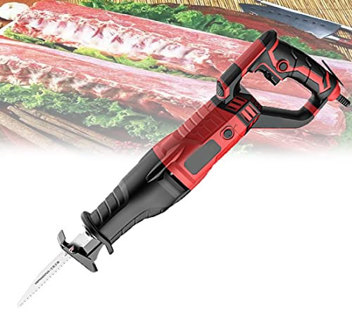 Scie à os électrique, scie Sabre électrique portative 1050 W, Machine à scier Les os, scie à Viande pour Le Commerce et la Maison, avec 4 Lames de scie, Vitesse Variable et Bouton