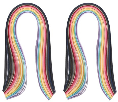 PATIKIL 360 Stück Quilling-Streifen Papier 3/8(10mm) 54cm Origami-Papier Quilling-Streifen für Kunst DIY Handwerk Weihnachten, 36 Farben