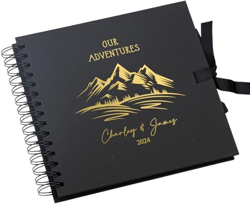 Personalised Our Adventures With Mountains Travel Journal Album Scrapbook
