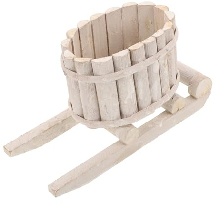 MOLUCKFU Maceta De Madera Forma Navideño Jardinera Suculentas Exterior Contenedor Plantas Temporada Urna Navideña Porche Maceta Bonsái Madera