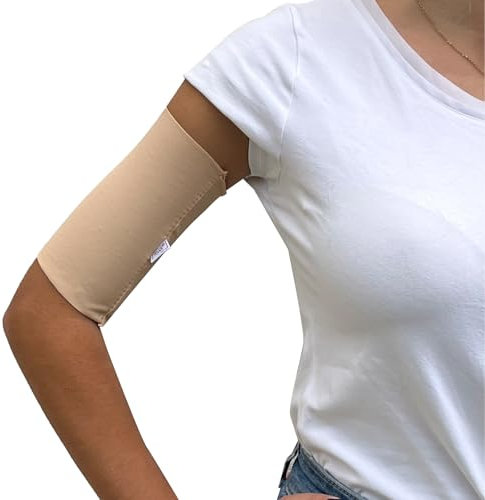 Glico Line Fascia PICC Protettiva Unisex, Fascia Braccio Copri Picc in Tessuto Traspirante, Made in Italy, Beige, L