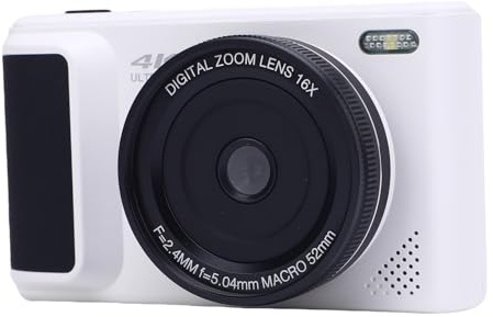 Cámara Digital, Cámara sin Espejo de Estabilización de Imagen IA para Fotografía (White)