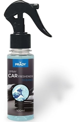 Prady – Désodorisant Voiture Spray Océano – 100 ML – Parfum Marin Frais et Revigorant – Diffusion Longue Durée pour Véhicules