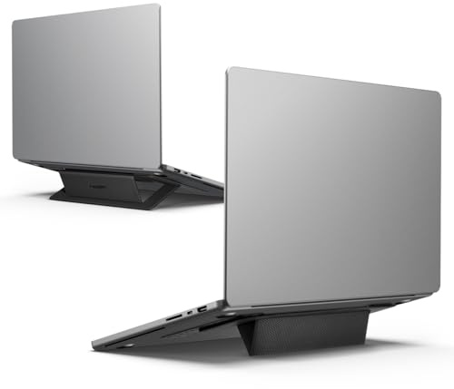 Spigen Slim Fold Supporto PC Portatile Antiscivolo e Pieghevole | Adesivo Riutilizzabile, Laptop Stand Leggero per Notebook MacBook Pro Air Neo M2 M3 M4 M5 13 14 15 16 Pollici e oltre