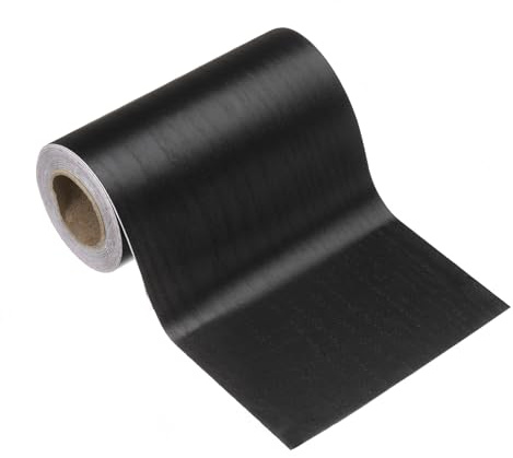 sourcing map Papel tapiz de grano de madera de 5 pulgadas x 16.4 pies, PVC, autoadhesivo, marco texturizado, impermeable, papel tapiz decorativo para pared, para suelo, puerta, mesa, gabinetes