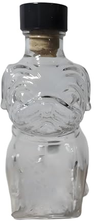 Bouteilles d'alcool décoratives – Bouteille de liqueur en verre, récipient à vin amusant | En forme de bouledogue vide pour liqueurs – Distributeur de carafe à décanter en forme d'animal pour cuisine