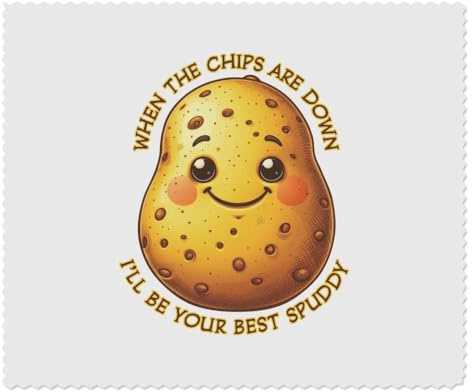 Azeeda 2 x 'Funny Potato Best Spuddy' Lens Cleaning Cloths (LC00035300) | Microfibre Cloths for Glasses, Sunglasses, Phones, Cameras and Screens