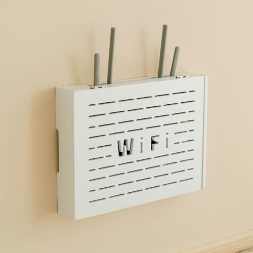 Genérico Soporte de Pared para Router, Caja Decorativa para Dormitorio y Sala de Estar, Organizador para Ocultar routers - Diseño Compacto para Espacios pequeños