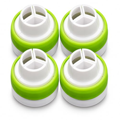 Garneck 4Pcs Piping Tip Coupler Set for Large Size Icing Nozzles Cake Decorating Converter for Quickly Attaching and Swapping Piping Tips Compatible with Russian Bags and Large Nozzles